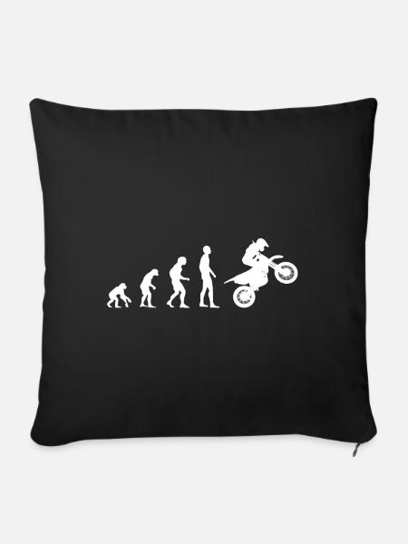 motorbike motorcycle evolution - Sofakissenbezug 45 x 45 cm - Schwarz