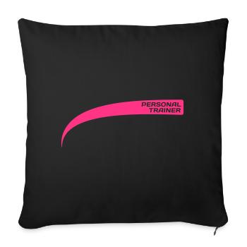 Personal trainer / Instructeur - Housse de coussin décorative 45 x 45 cm - noir - Devant