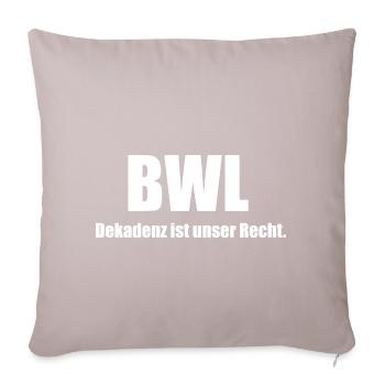Dekadenz BWL - Sofakissenbezug 45 x 45 cm - helles Taupe - Vorne