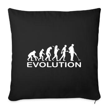 Metal Detector Evolution - Sofa pillowcase 17,3'' x 17,3'' (45 x 45 cm) - black - Front