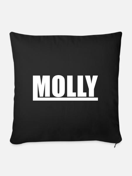 Molly - Sofakissenbezug 45 x 45 cm - Schwarz