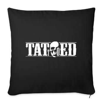 Tattoo Skull & Outlaw Streetwear - Sofakissenbezug 45 x 45 cm - Schwarz - Vorne