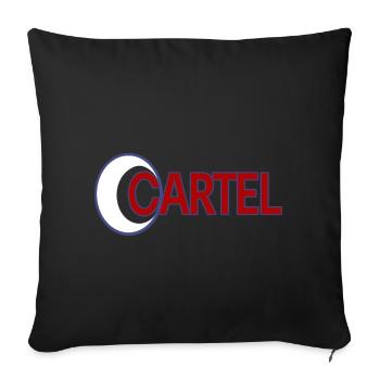 CARTEL KAN - Sofa pillowcase 17,3'' x 17,3'' (45 x 45 cm) - black - Front