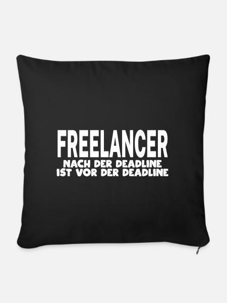 Freelancer deadline - Sofakissenbezug 45 x 45 cm - Schwarz