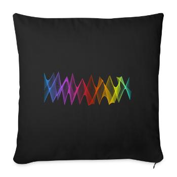 Abstrakte Linien Design 04 - Sofakissenbezug 45 x 45 cm - Schwarz - Vorne