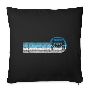Off-road vehicle 4wd 4x4 AWD 4wheeler gift offroad - Sofa pillowcase 17,3'' x 17,3'' (45 x 45 cm) - black - Front