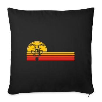 Motocycliste De Motos De Chopper - Housse de coussin décorative 45 x 45 cm - noir - Devant