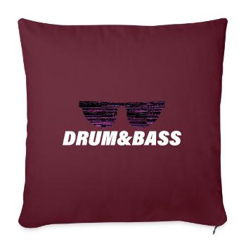 Musique disant batterie et basse - Housse de coussin décorative 45 x 45 cm - bordeaux - Devant
