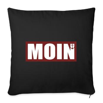 MOIN - Norddeutsch - Sofakissenbezug 45 x 45 cm - Schwarz - Vorne