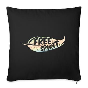 Free Spirit / - Sofakissenbezug 45 x 45 cm - Schwarz - Vorne