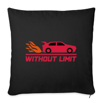 Sans limite (voiture de sport) - Housse de coussin décorative 45 x 45 cm - noir - Devant