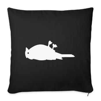 Oiseau sur le dos - Housse de coussin décorative 45 x 45 cm - noir - Devant