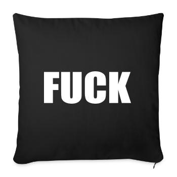 Fuck - Housse de coussin décorative 45 x 45 cm - noir - Devant