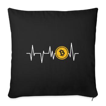 Drôle Bitcoin Crypto Blockchain Btc Fun Liebhab - Housse de coussin décorative 45 x 45 cm - noir - Devant