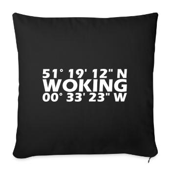 Woking coordinates - Sofa pillowcase 17,3'' x 17,3'' (45 x 45 cm) - black - Front