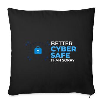 Cyber Security Information Computer Sicherheit - Sofa pillowcase 17,3'' x 17,3'' (45 x 45 cm) - black - Front