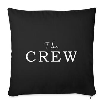 JGA the crew schlicht modern Hochzeit Braut - Sofakissenbezug 45 x 45 cm - Schwarz - Vorne