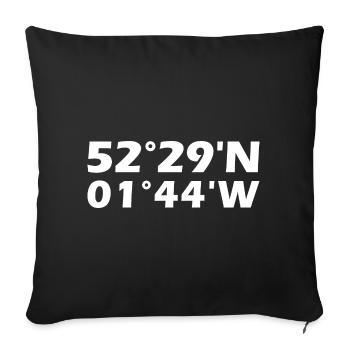 Coordonnées de Birmingham - Housse de coussin décorative 45 x 45 cm - noir - Devant