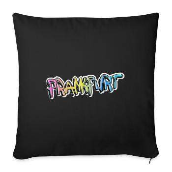 Francfort Allemagne City Graffiti Spray Sprayer - Housse de coussin décorative 45 x 45 cm - noir - Devant