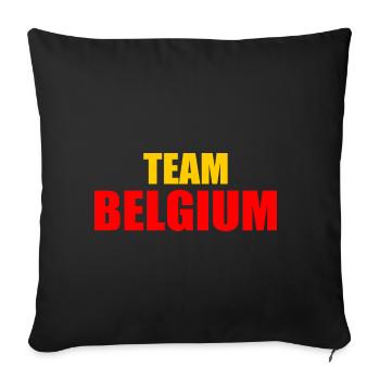 Belgium - Sofa pillowcase 17,3'' x 17,3'' (45 x 45 cm) - black - Front