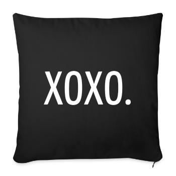 XOXO - Sofa pillowcase 17,3'' x 17,3'' (45 x 45 cm) - black - Front