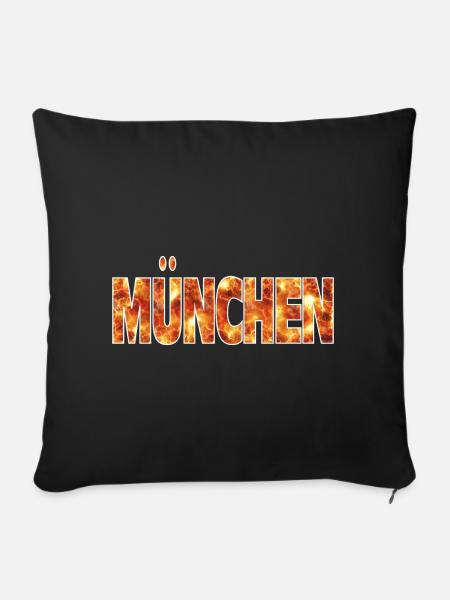 München - Sofakissenbezug 45 x 45 cm - Schwarz