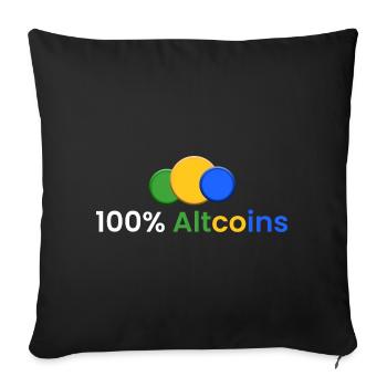 100% Altcoins - Housse de coussin décorative 45 x 45 cm - noir - Devant