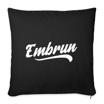 Embrun - Housse de coussin décorative 45 x 45 cm - noir - Devant