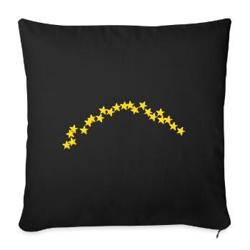 Stararc semicircle small 3D stars - Sofa pillowcase 17,3'' x 17,3'' (45 x 45 cm) - black - Front