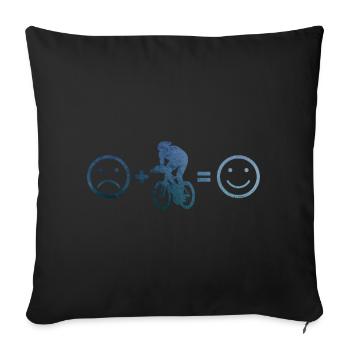 Rennrad Rennradfahren Herren Rennradfahrer - Sofakissenbezug 45 x 45 cm - Schwarz - Vorne