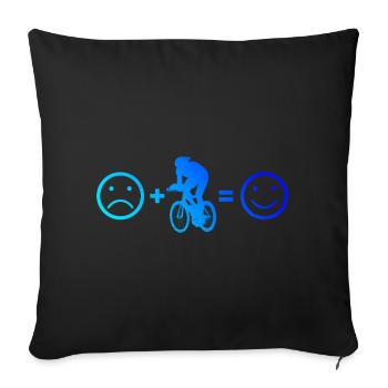 Vélo de route Cyclisme de route Vélo de route Vélo de route - Housse de coussin décorative 45 x 45 cm - noir - Devant