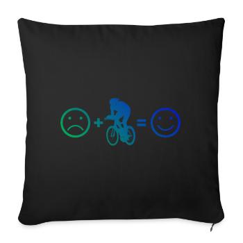 Road Bike Road Cyclist Road Bike - Sofa pillowcase 17,3'' x 17,3'' (45 x 45 cm) - black - Front