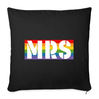 Chemise arc-en-ciel MRS - Housse de coussin décorative 45 x 45 cm - noir - Devant