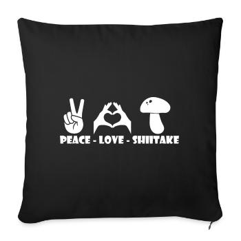Mushroom pickers and mushroom friends - Sofa pillowcase 17,3'' x 17,3'' (45 x 45 cm) - black - Front