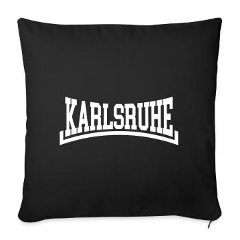 Karlsruhe - Sofakissenbezug 45 x 45 cm - Schwarz - Vorne