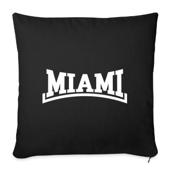 Miami - Sofakissenbezug 45 x 45 cm - Schwarz - Vorne