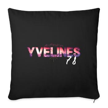 Yvelines 78 Skyline Glow - Sofa pillowcase 17,3'' x 17,3'' (45 x 45 cm) - black - Front