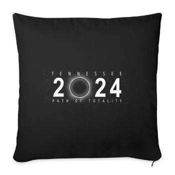 Solar Eclipse Tennessee April 8 2024 - Sofa pillowcase 17,3'' x 17,3'' (45 x 45 cm) - black - Front