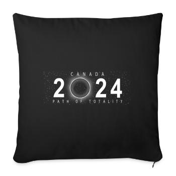 Solar Eclipse Canada April 8 2024 - Sofa pillowcase 17,3'' x 17,3'' (45 x 45 cm) - black - Front