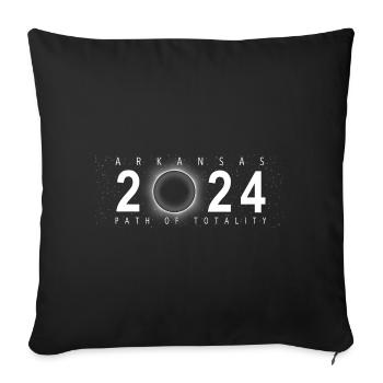 Solar Eclipse Arkansas April 8 2024 - Sofa pillowcase 17,3'' x 17,3'' (45 x 45 cm) - black - Front