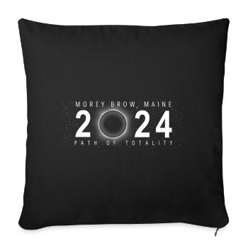 Sonnenfinsternis Morey Brow Maine April 8 2024 - Sofakissenbezug 45 x 45 cm - Schwarz - Vorne