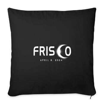 Frisco Texas Eclipse Souvenir April 8th 2024 - Sofa pillowcase 17,3'' x 17,3'' (45 x 45 cm) - black - Front