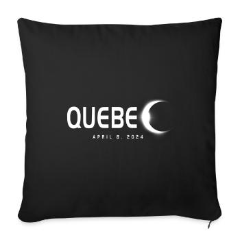 Quebec Canada Eclipse Souvenir April 8th 2024 - Sofa pillowcase 17,3'' x 17,3'' (45 x 45 cm) - black - Front