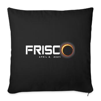 Frisco Texas 2024 Eclipse Souvenir April 8 - Sofa pillowcase 17,3'' x 17,3'' (45 x 45 cm) - black - Front
