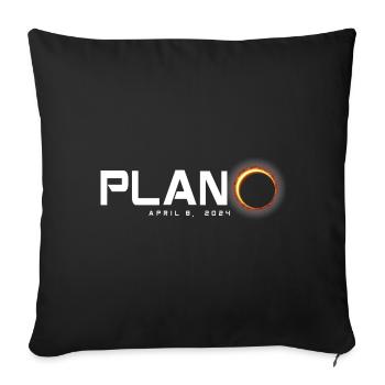 Plano Texas 2024 Eclipse Souvenir April 8 - Sofa pillowcase 17,3'' x 17,3'' (45 x 45 cm) - black - Front