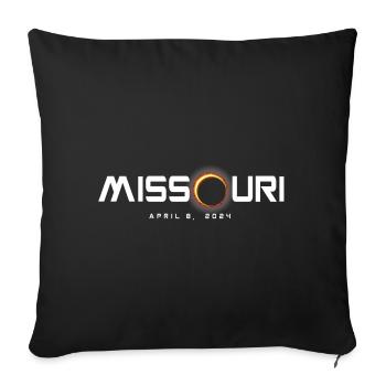 Missouri 2024 Eclipse Souvenir April 8 - Sofa pillowcase 17,3'' x 17,3'' (45 x 45 cm) - black - Front