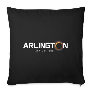 Arlington Texas 2024 Eclipse Souvenir April 8 - Sofa pillowcase 17,3'' x 17,3'' (45 x 45 cm) - black - Front