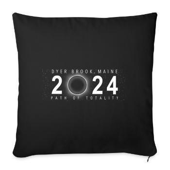 Solar Eclipse Dyer Brook Maine April 8 2024 - Sofa pillowcase 17,3'' x 17,3'' (45 x 45 cm) - black - Front