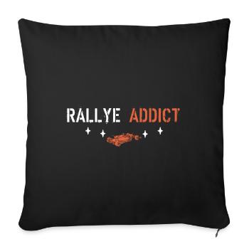 Rally addict - Sofa pillowcase 17,3'' x 17,3'' (45 x 45 cm) - black - Front