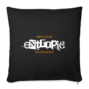 Entropie empirisch verifiziert - Sofakissenbezug 45 x 45 cm - Schwarz - Vorne